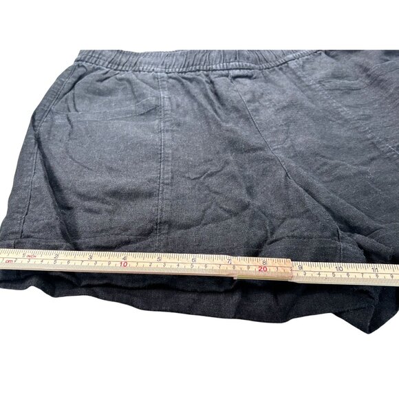 Old Navy Womens Elastic Waist Shorts S Dark Gray Linen & Viscose Blend - Picture 8 of 8